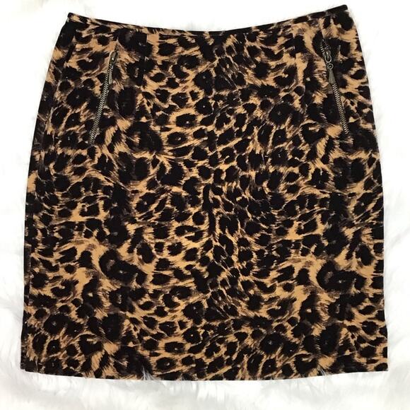 Emanuel Ungaro Crushed Velvet Cheetah Animal Print Mini Skirt Fitted sz 2 4 - Picture 2 of 9